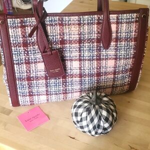 Beautiful Burgundy Tweed Purse